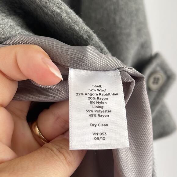 Talbots wool angora blend midi length overcoat jacket sz 12 - Picture 6 of 8